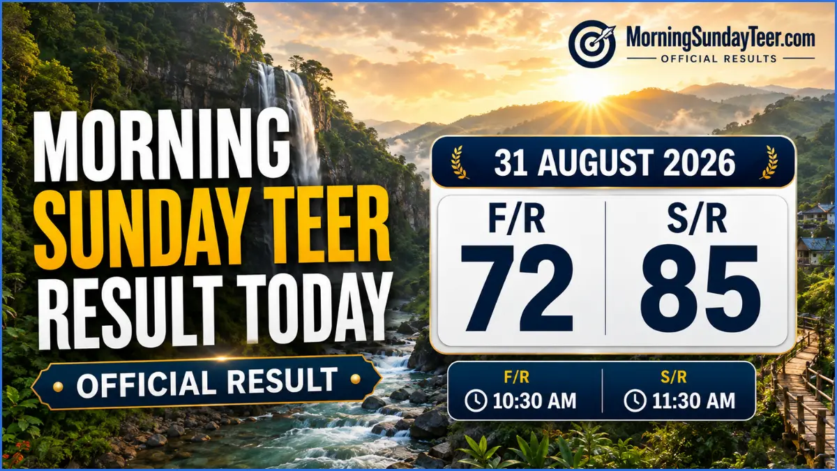 Morning Sunday Teer Result Today – 31 August 2026 FR SR